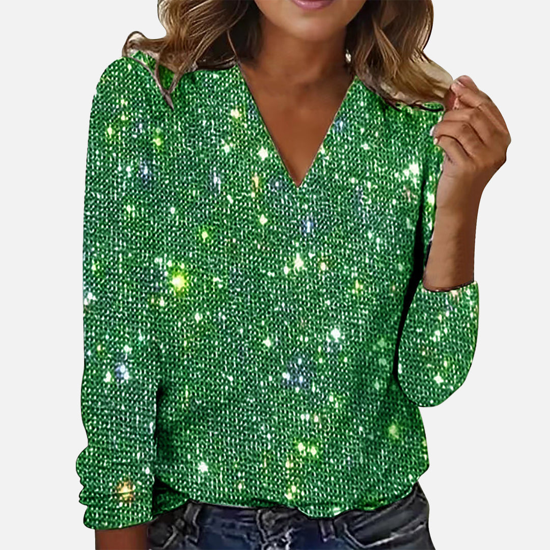 Aoife - Glamorous V-Neck Blouse