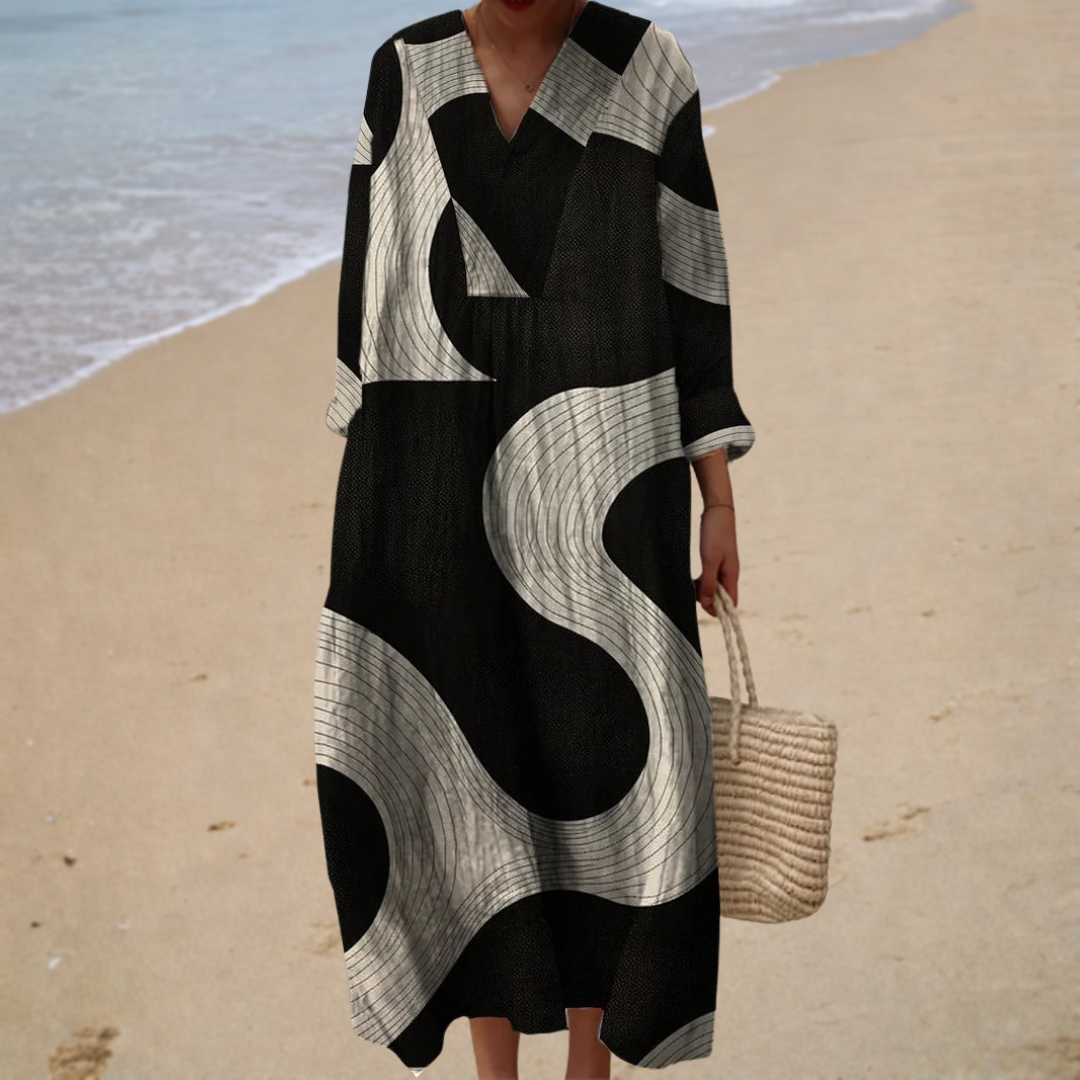 Enhanced Printed Summer Dress