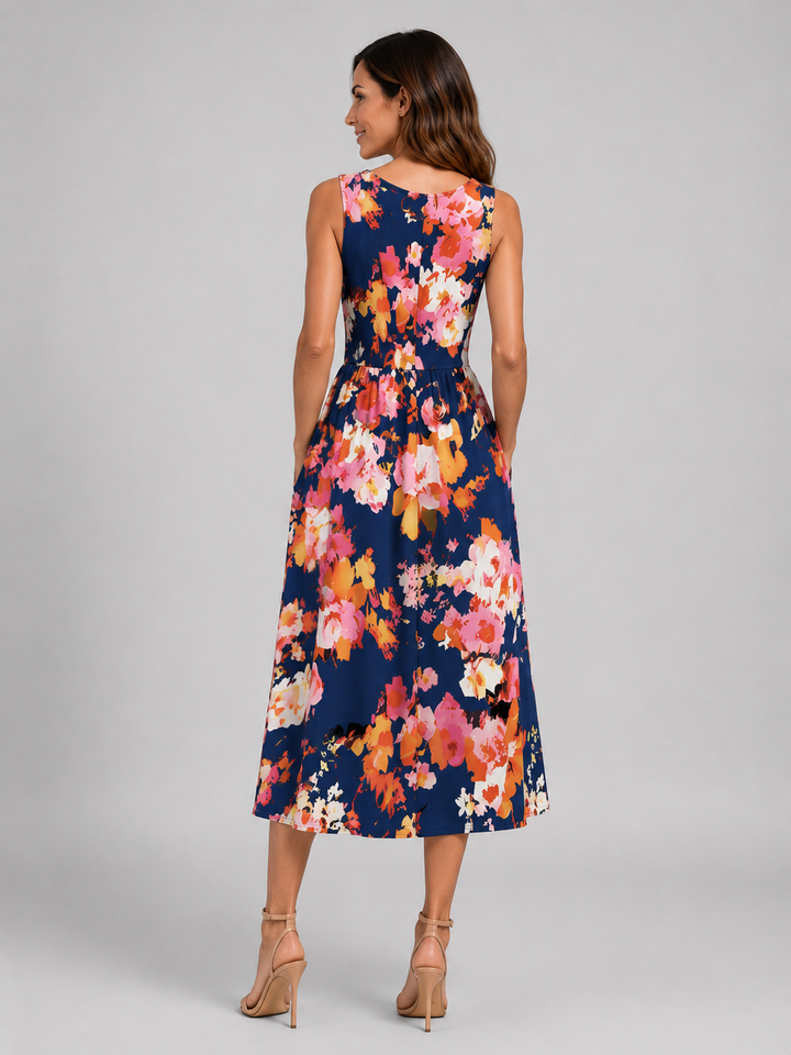 Franziska | Boho Halter Neck Midi Dress