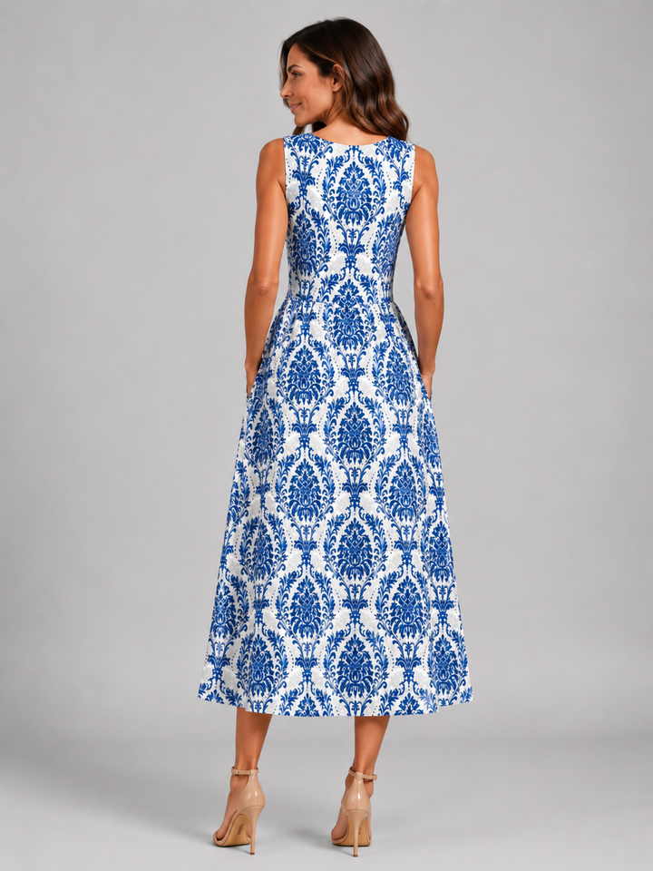 Franziska | Boho Halter Neck Midi Dress