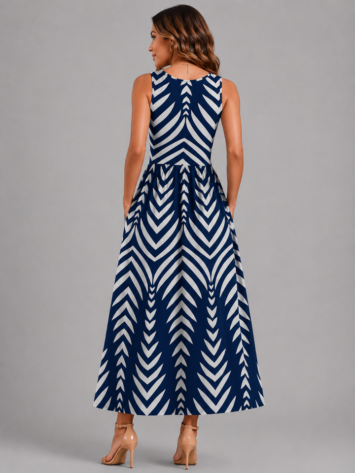 Franziska | Boho Halter Neck Midi Dress