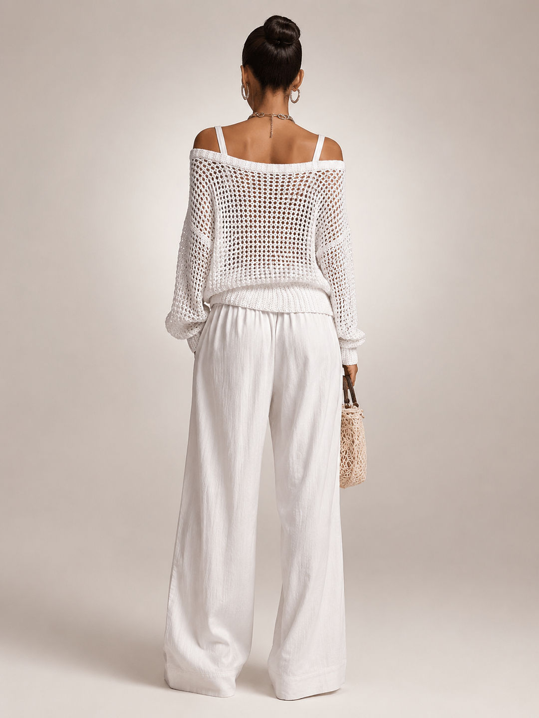 Herta | Off-Shoulder Two-Piece Set with Wide Pants