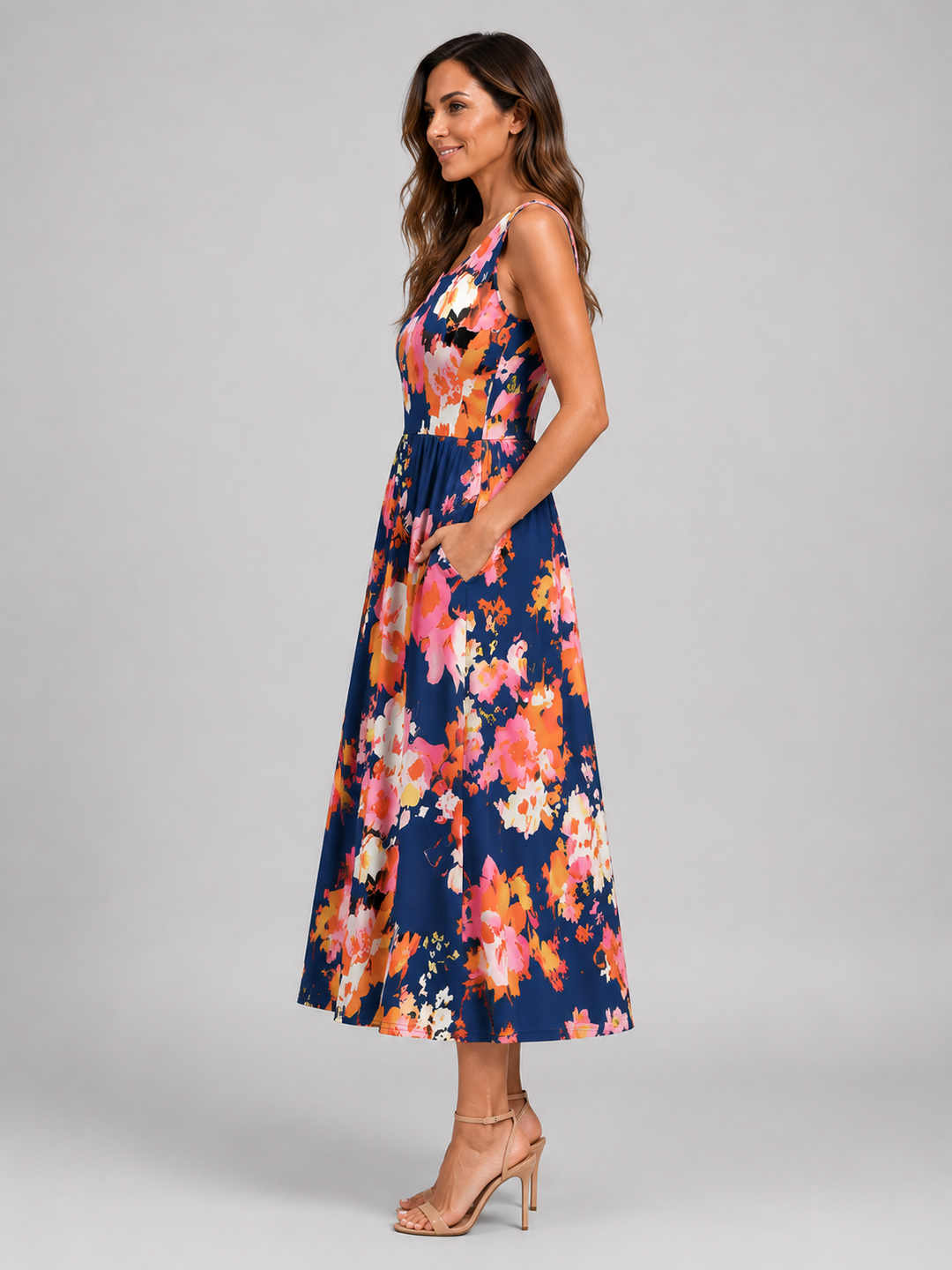 Franziska | Boho Halter Neck Midi Dress