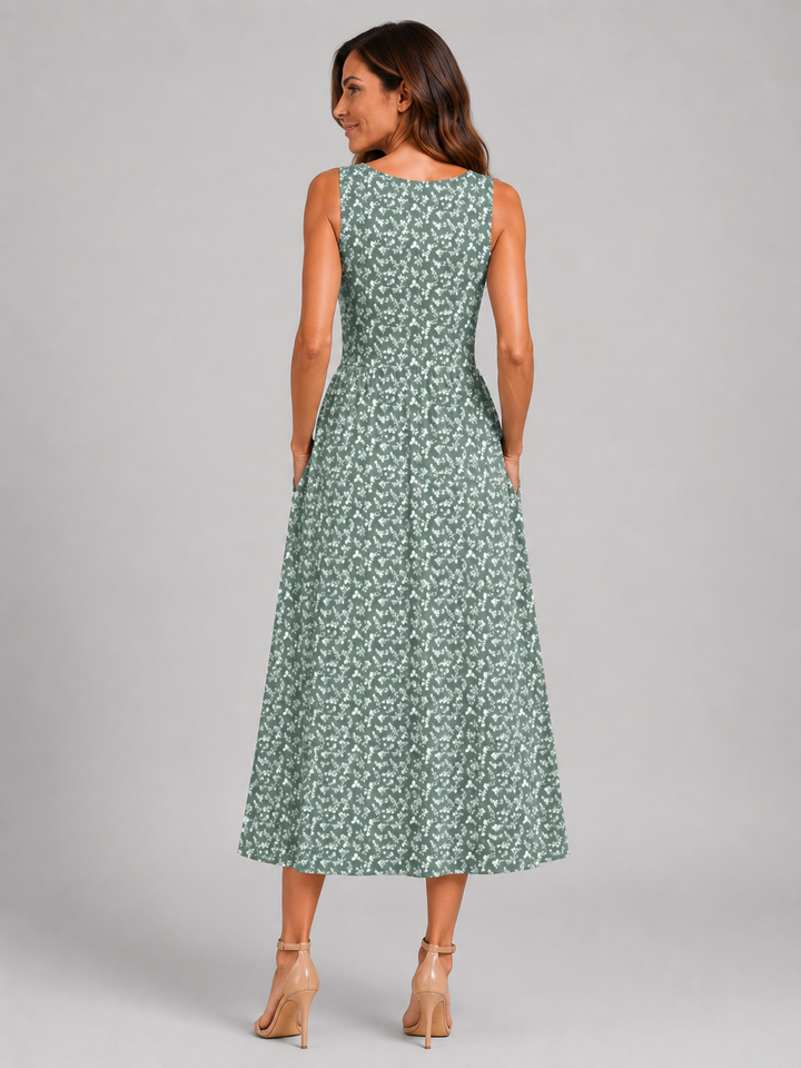Franziska | Boho Halter Neck Midi Dress
