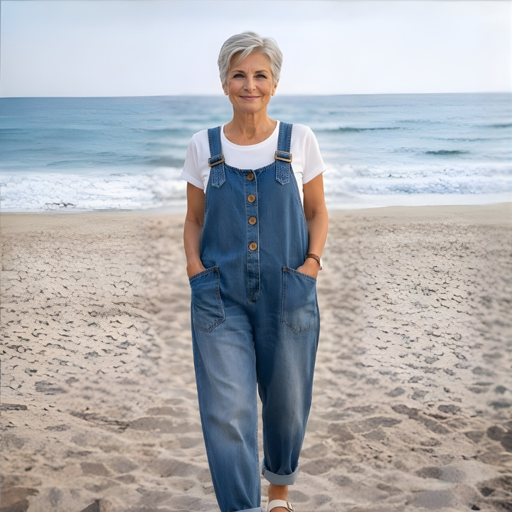 Saylor | Soft Denim Dungarees