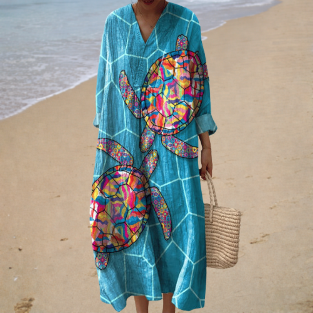 Printed summer dress that highlights