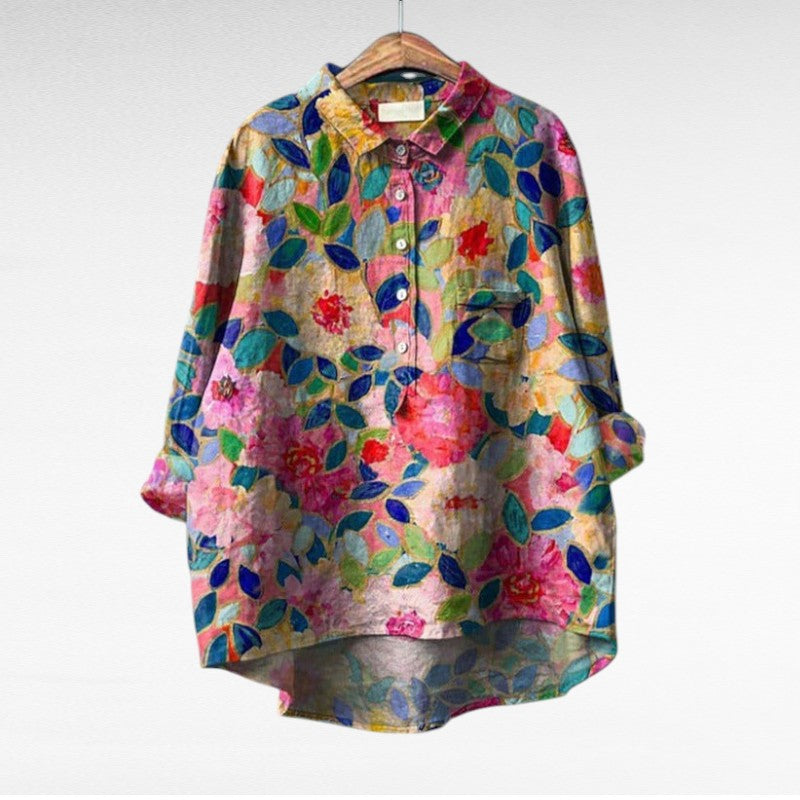 Séraphine | Elegant Floral Print Blouse