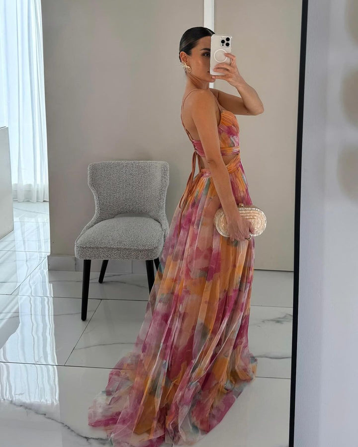 Alexa | Enchanting Floral Print Maxi Dress