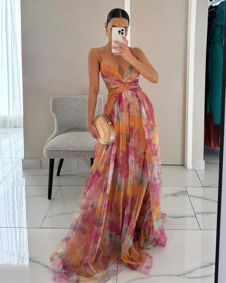 Alexa | Enchanting Floral Print Maxi Dress