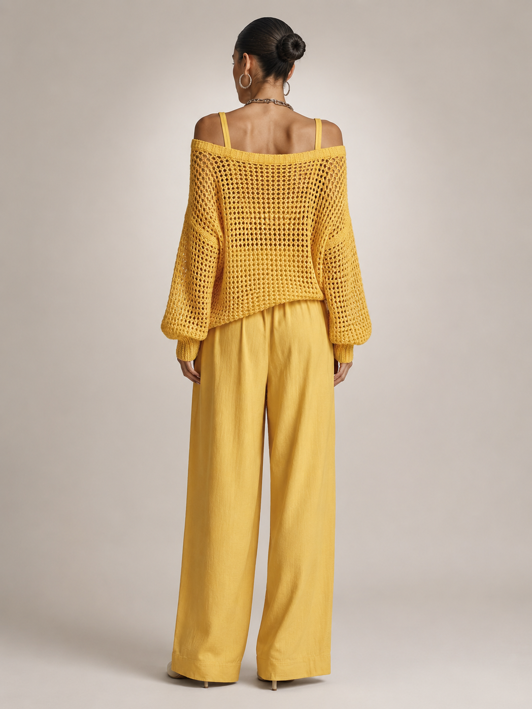Herta | Off-Shoulder Two-Piece Set with Wide Pants