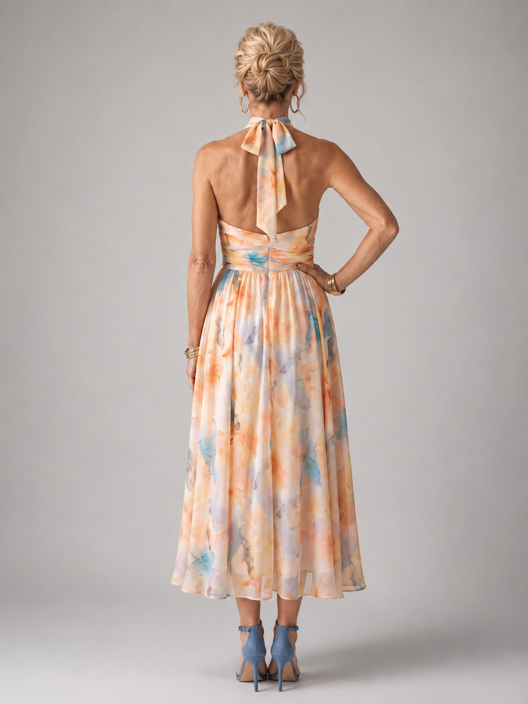 Antonia | Soft Halter Midi Dress