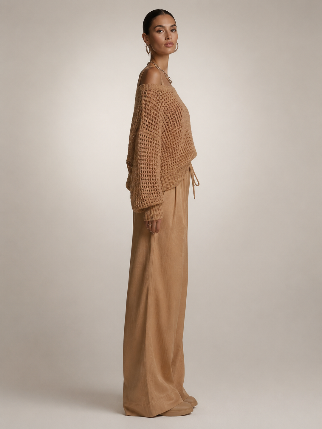 Herta | Off-Shoulder Two-Piece Set with Wide Pants