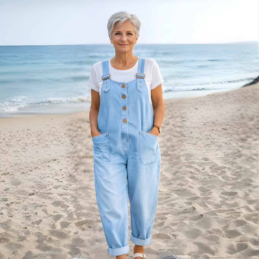 Saylor | Soft Denim Dungarees
