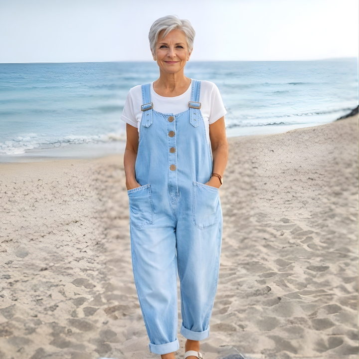 Saylor | Soft Denim Dungarees