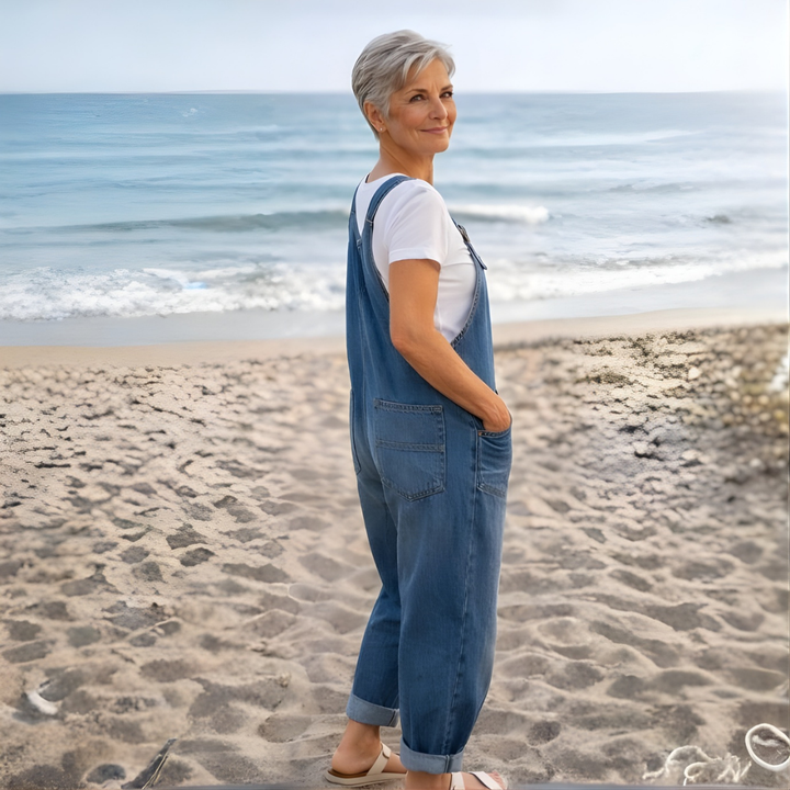 Saylor | Soft Denim Dungarees
