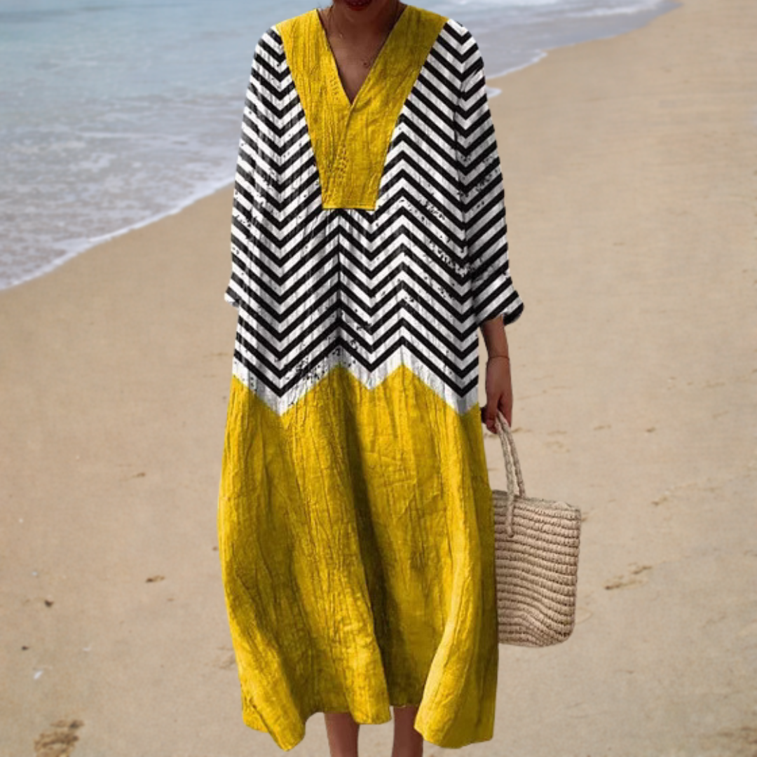 Printed summer dress that highlights