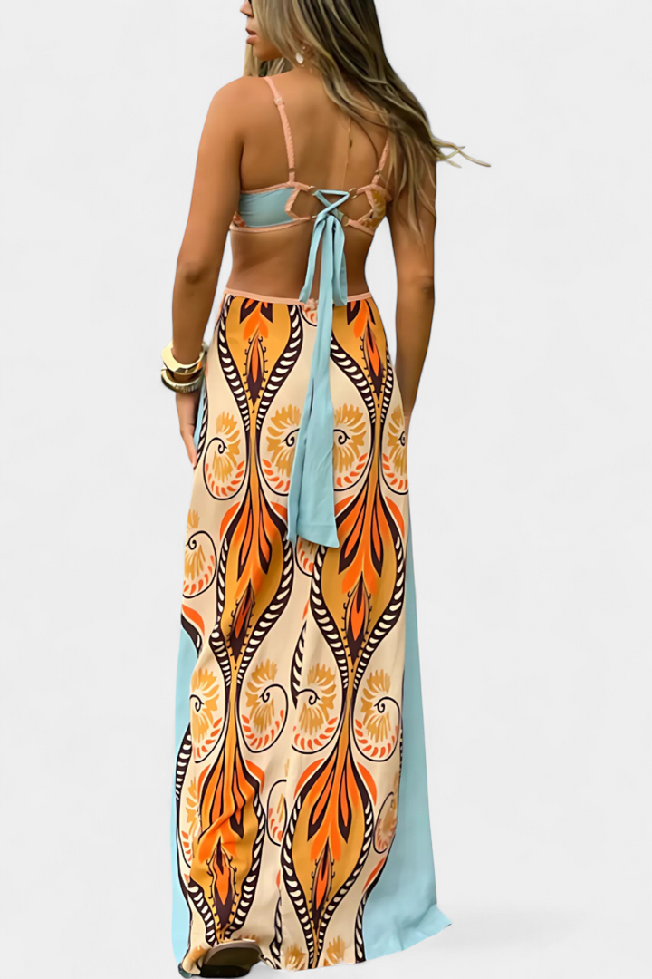 Nelly | Abstract Dress with Cutout Details