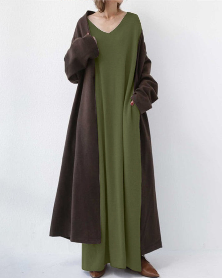 Myrtel | Elegant Casual V-Neck Dress
