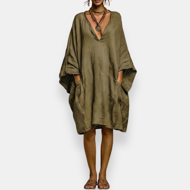 Cassienne | Oversized V-Neck Dress