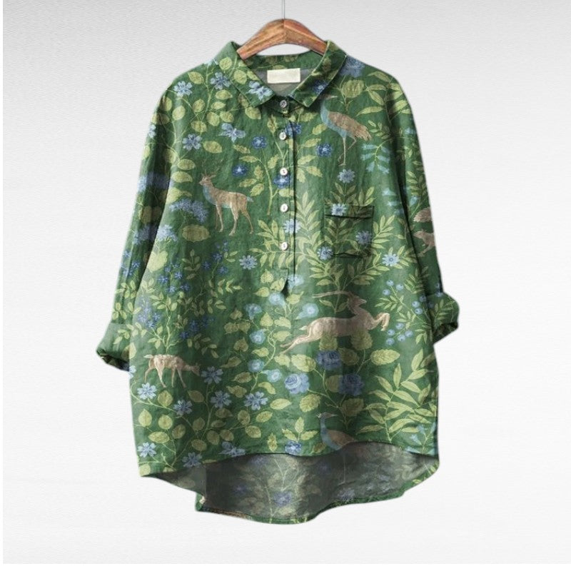 Séraphine | Elegant Floral Print Blouse