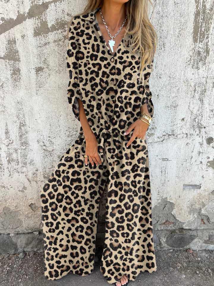 Hot Leopard Print Pattern Printed Women's Two-Piece Sets
