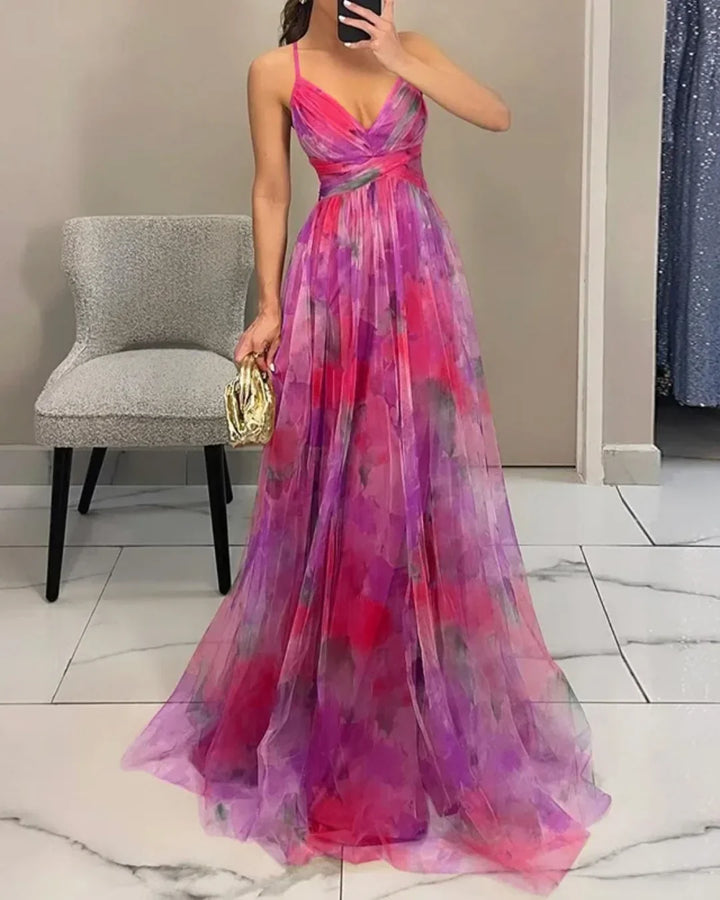 Alexa | Enchanting Floral Print Maxi Dress