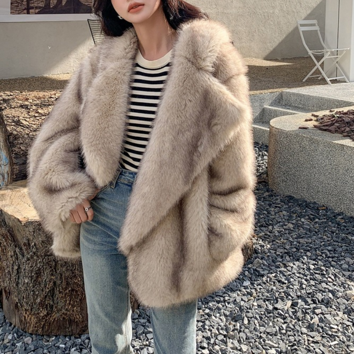 Astrid™ | Oversized Comfortable Warm Lapel Fur Coat