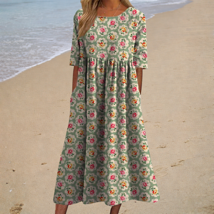 Long, flowy dress, chic and comfortable