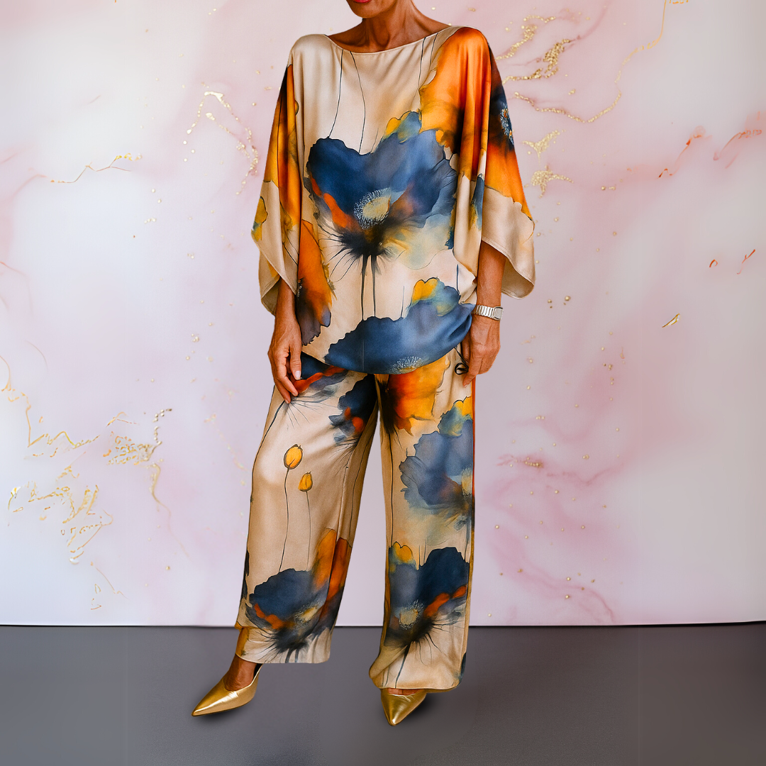 Maelora™ | Two-piece satin set for women