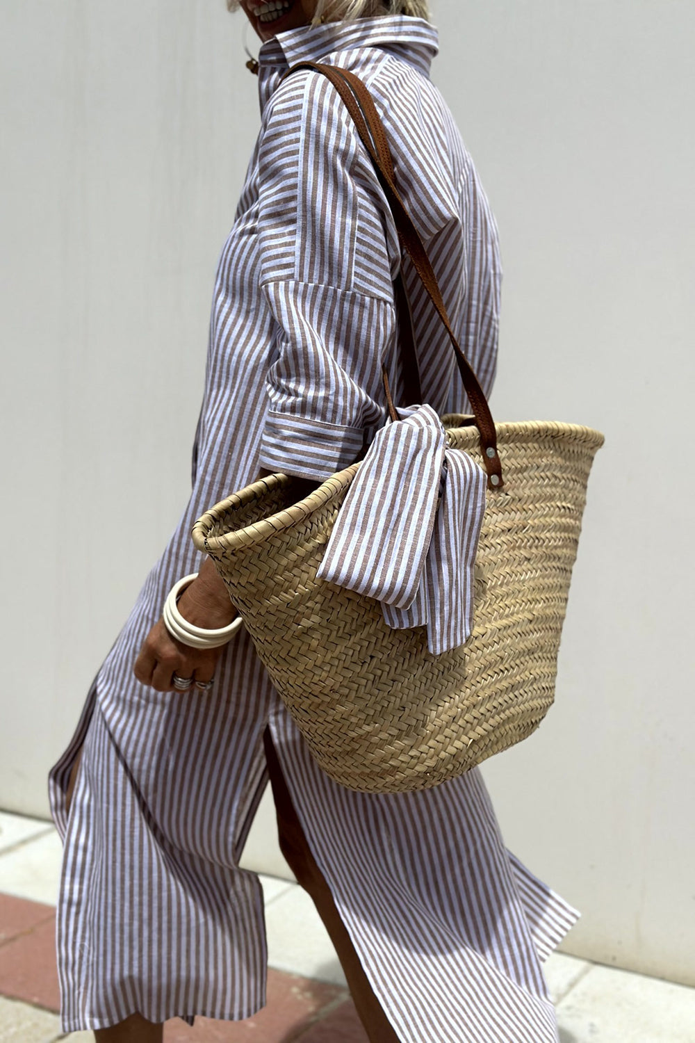 Elowen | Elegant striped shirt dress