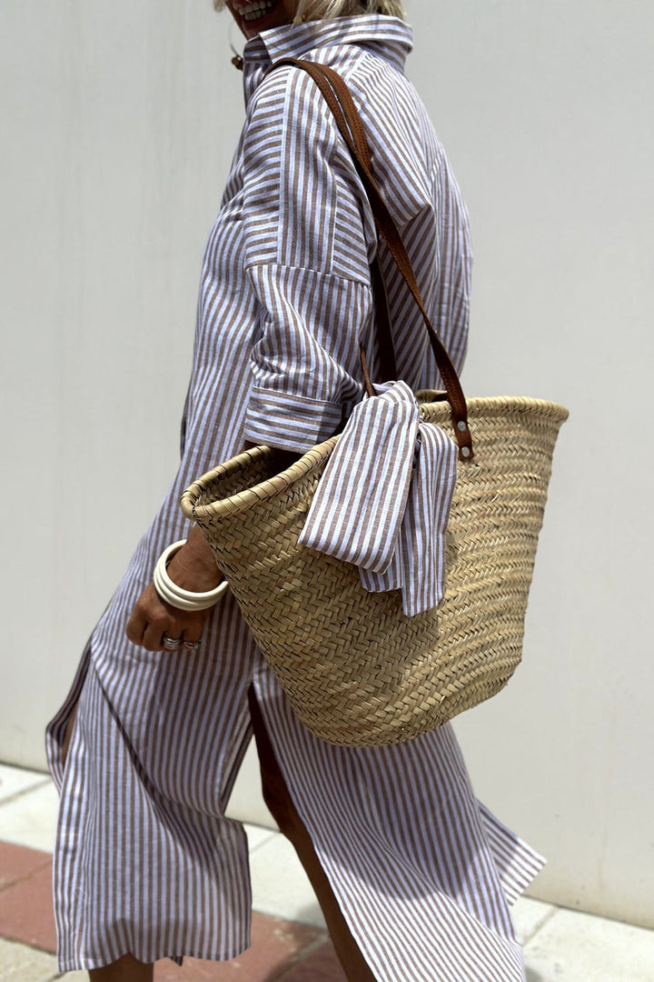 Elowen | Elegant striped shirt dress