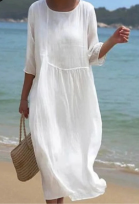 Julia | Linen Front Panel Dress