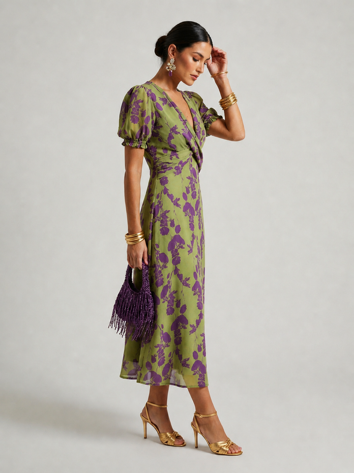 Michaela | Floral Midi Dress