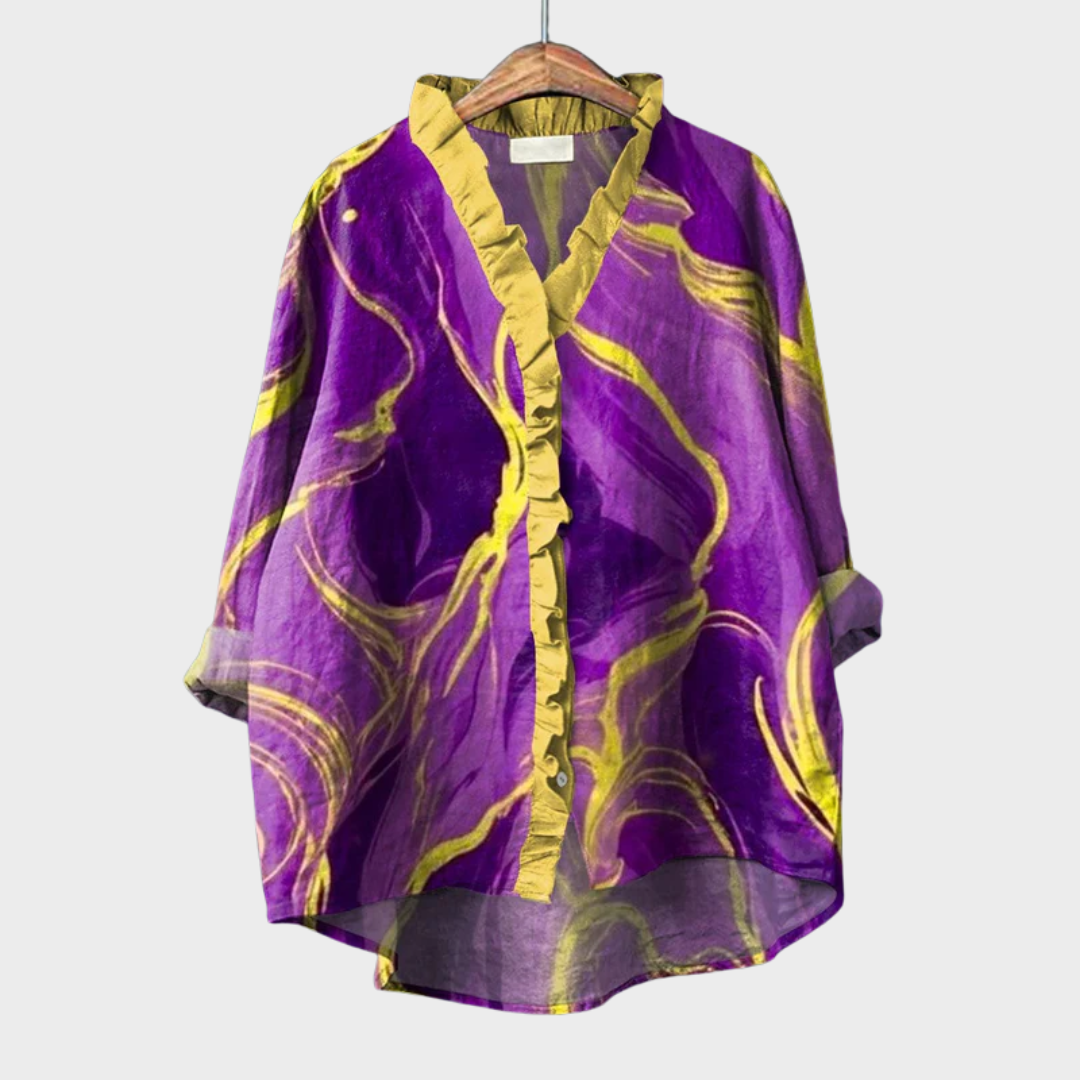 Zéliee | Chic Marbled Blouse