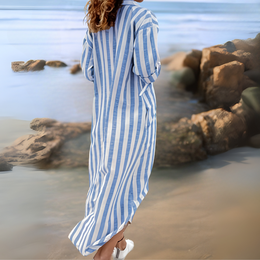 Maralya | Striped V-Neck Dress