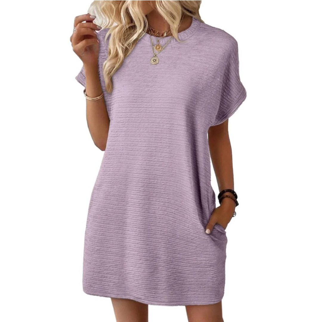 Pearl | Casual Minimalist Round Neck Summer Dress