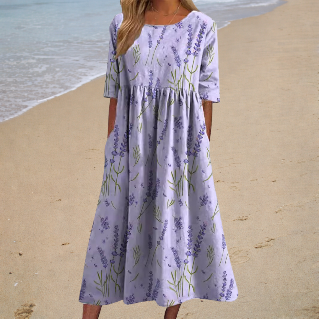 Long, flowy dress, chic and comfortable