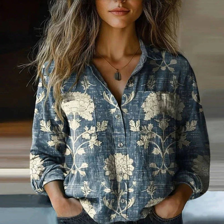 Verena |  Vintage Printed Blouse