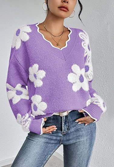 Erin™ | Unique V-Neck Loose Fit Sweater