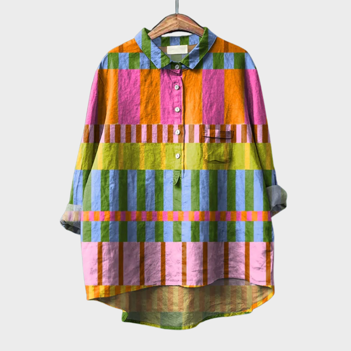 Azélie | Vibrant Graphic Print Blouse