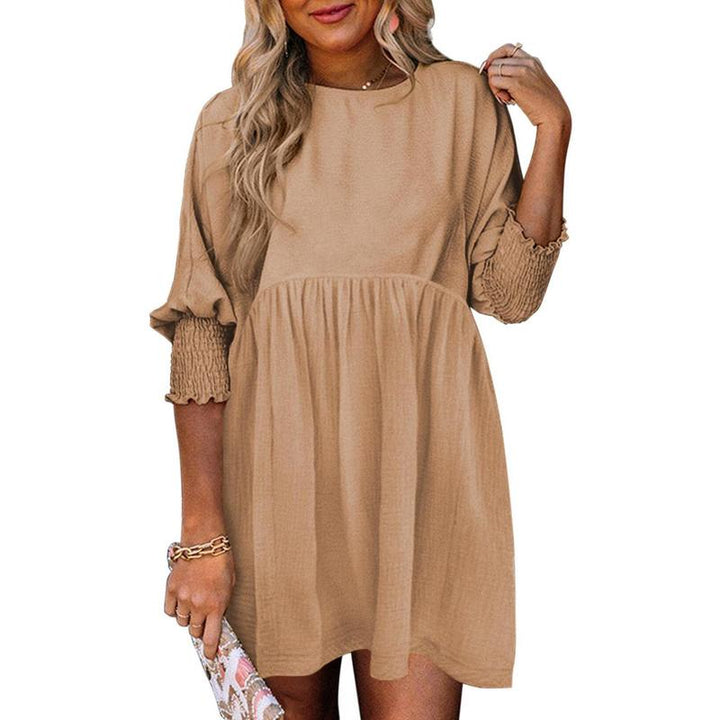 Shamara | Casual Crew Neck Loose Fit Mini Dress