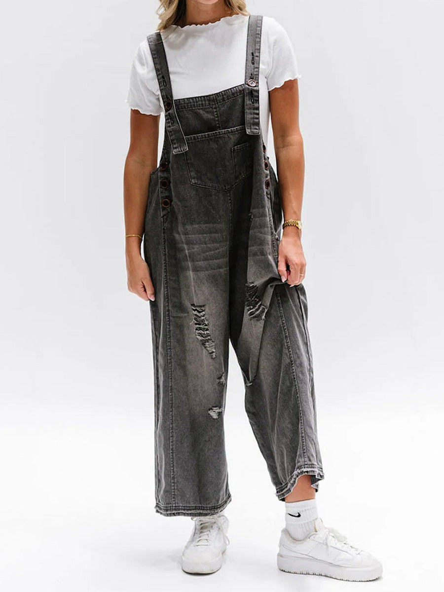 Noemie™ | Loose Fit Casual Denim Overalls
