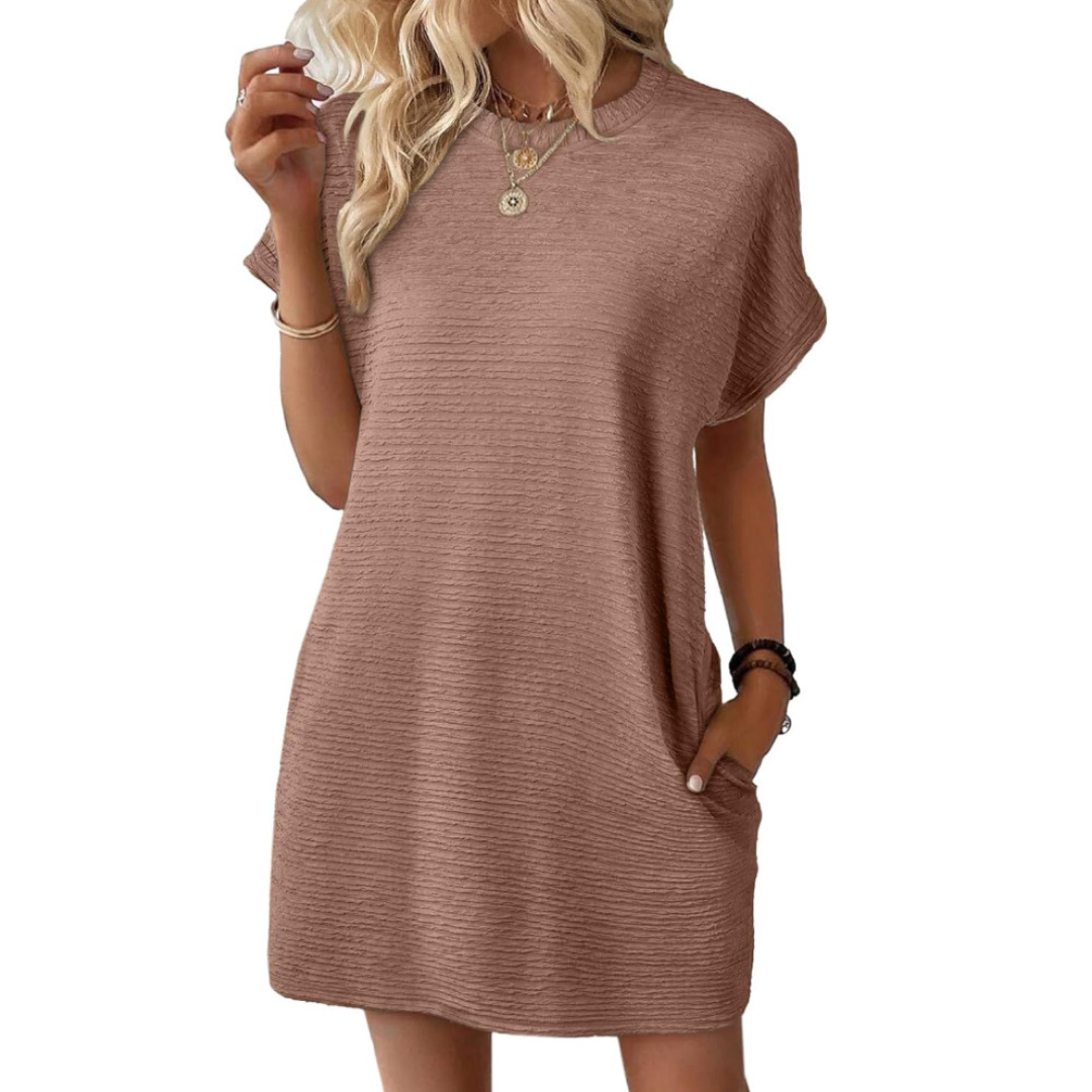 Pearl | Casual Minimalist Round Neck Summer Dress