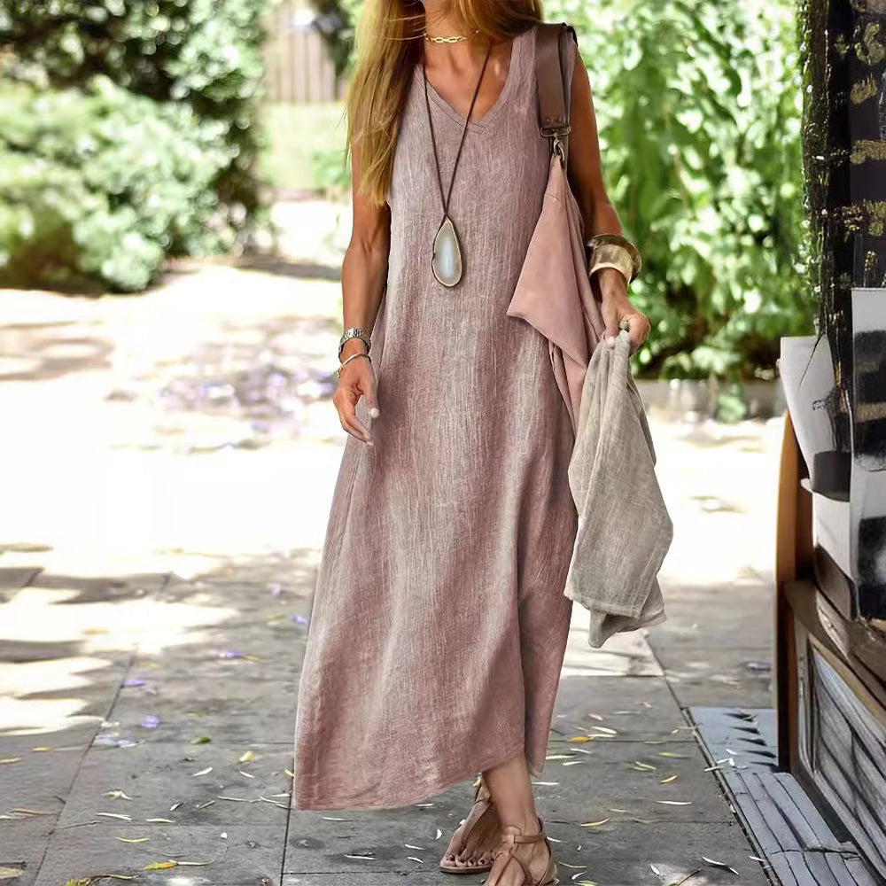 Mercy | Plus Size Long Solid Color Dress