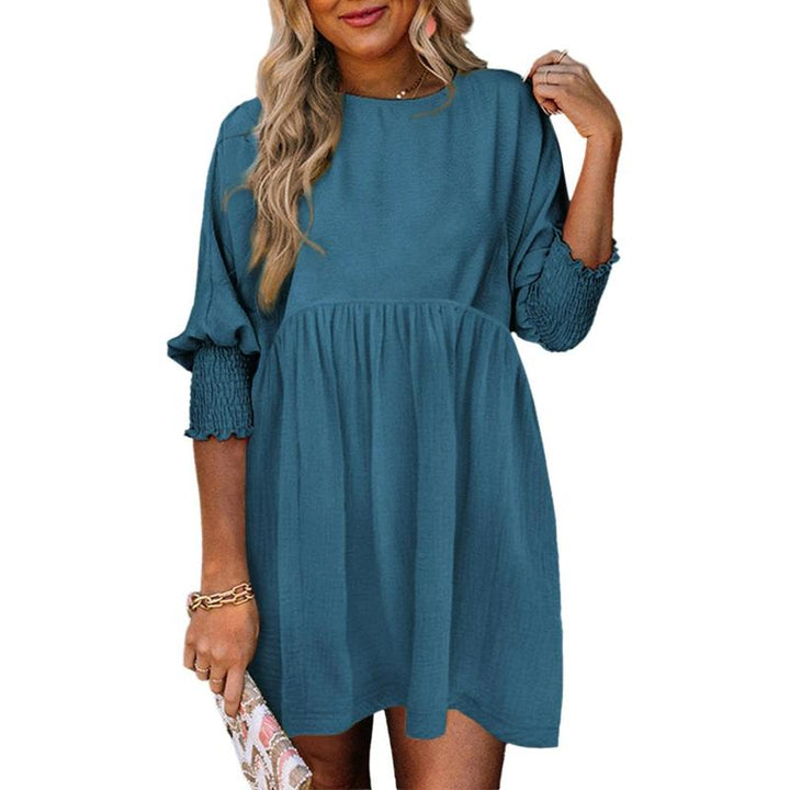 Shamara | Casual Crew Neck Loose Fit Mini Dress