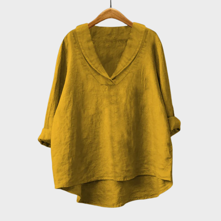 Hortense | V-Neck Fluid Blouse