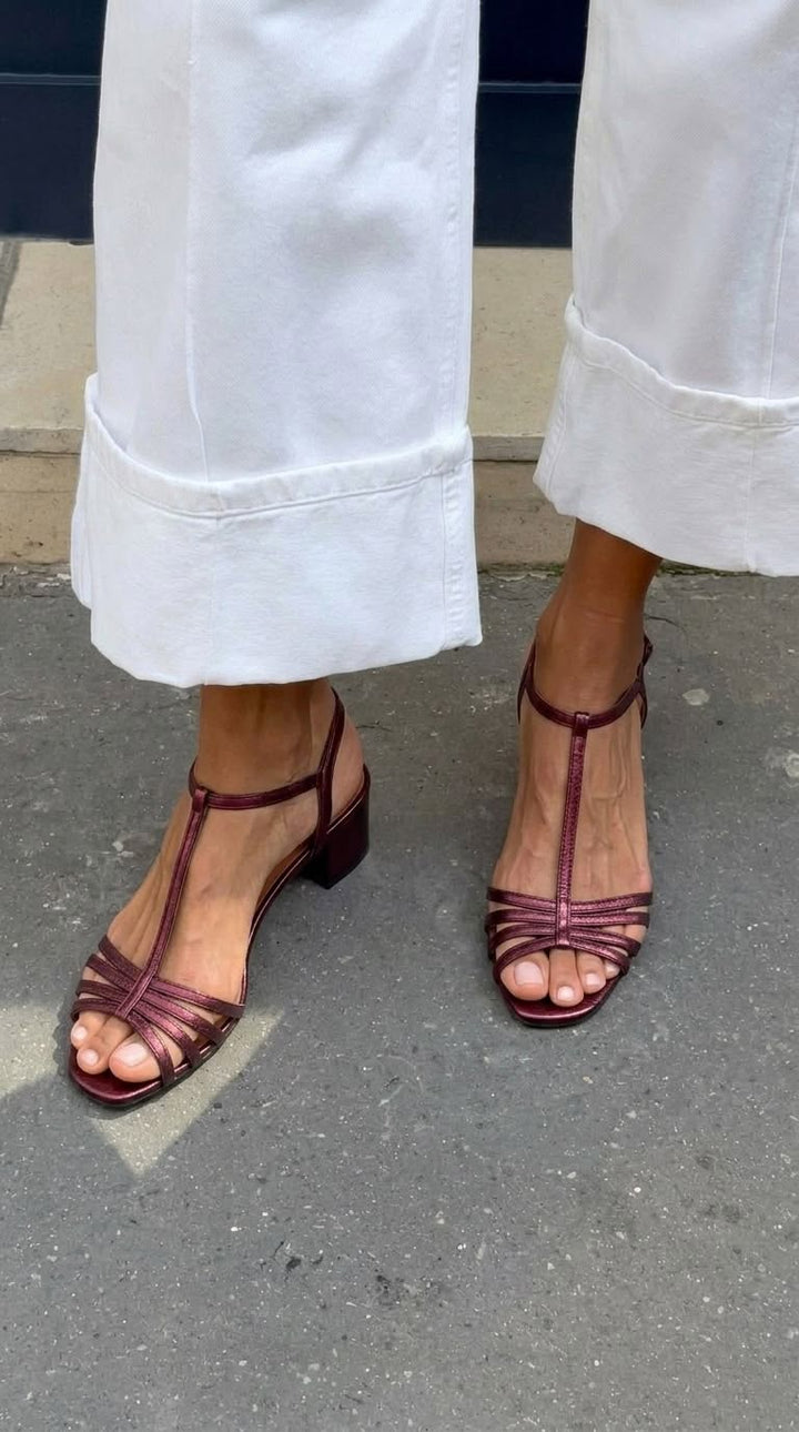 Allegra Golden Heeled Sandals
