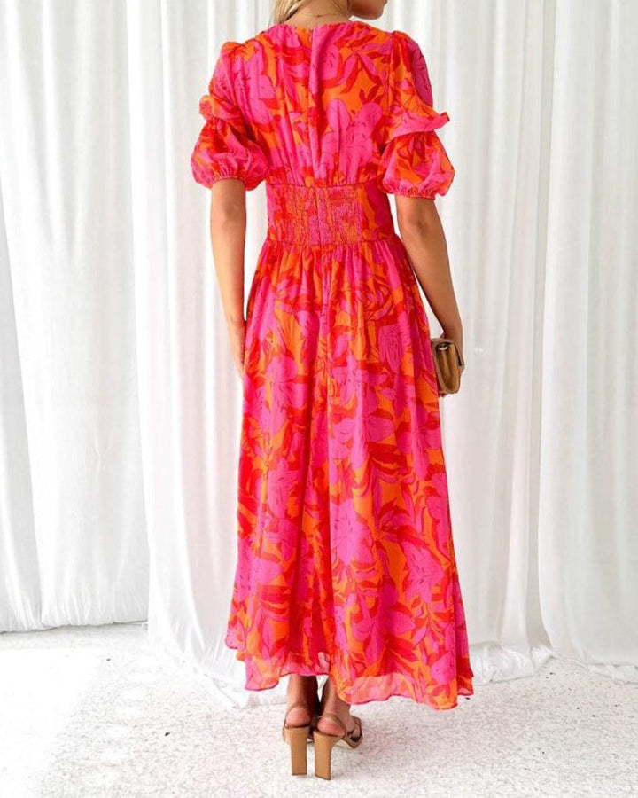 Verity | Red Pink Maxi Dress