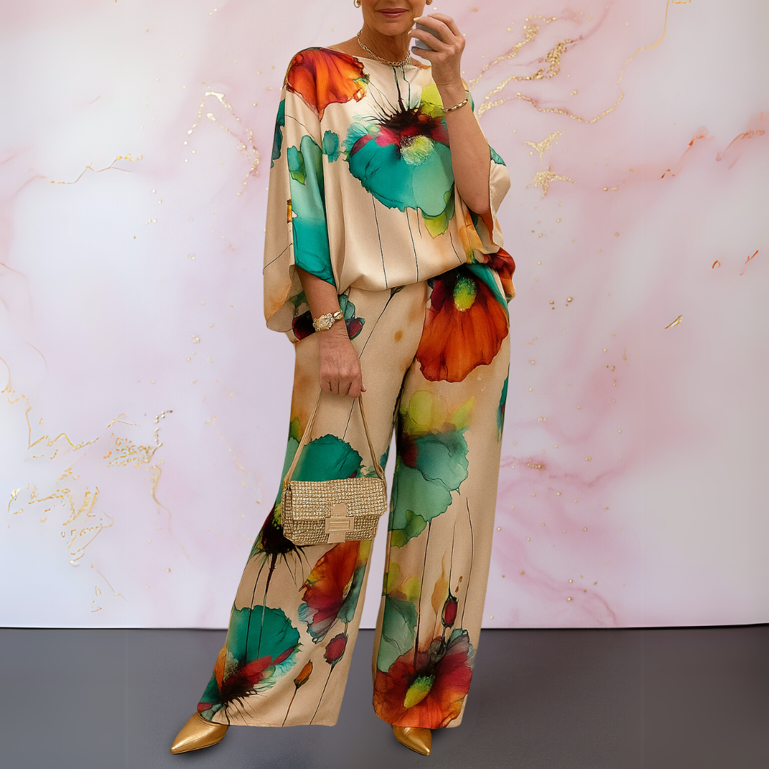 Maelora™ | Two-piece satin set for women