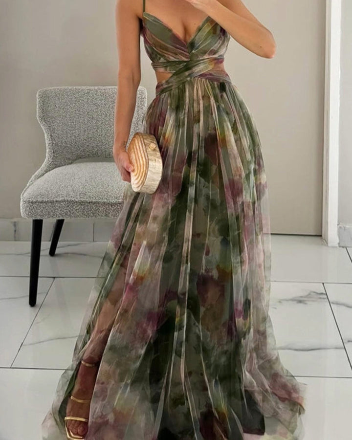 Alexa | Enchanting Floral Print Maxi Dress